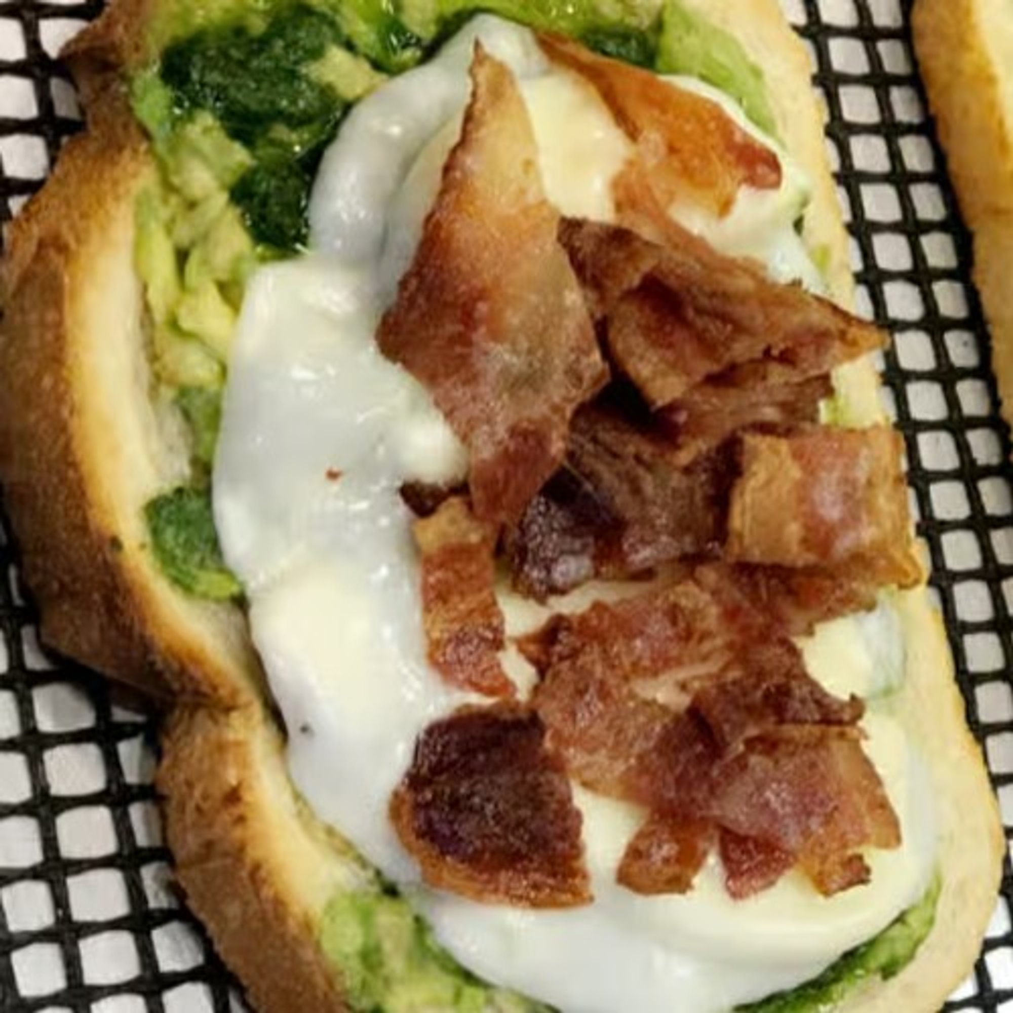 #16 Avocado Toast Pesto-Bacon Melt