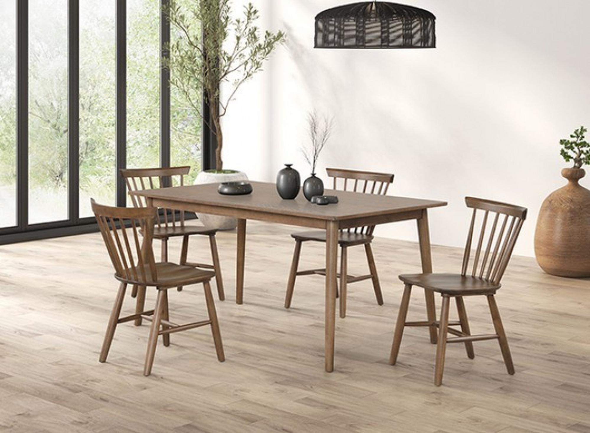 Beale Dining Table & 4 Chairs - Walnut