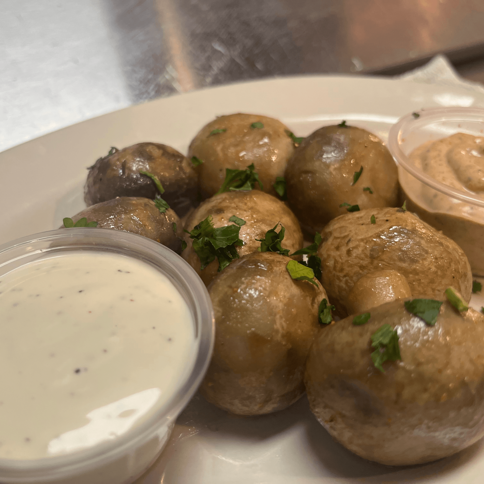 Boiled mushrooms