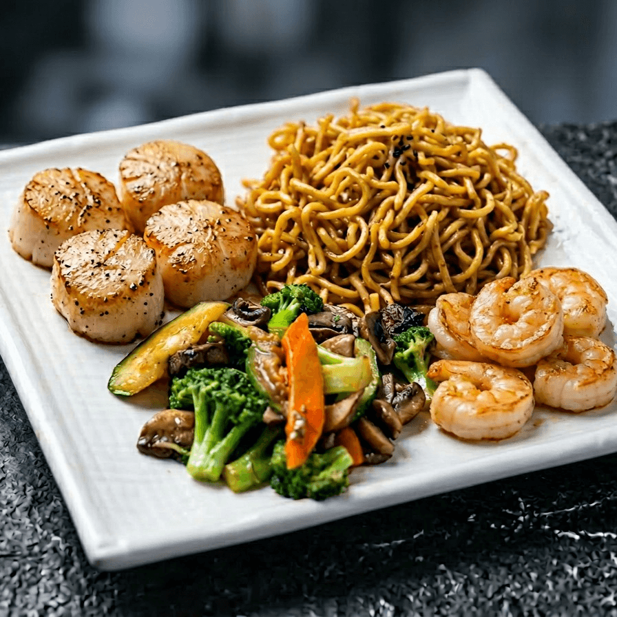 Scallop & Shrimp Hibachi Combo