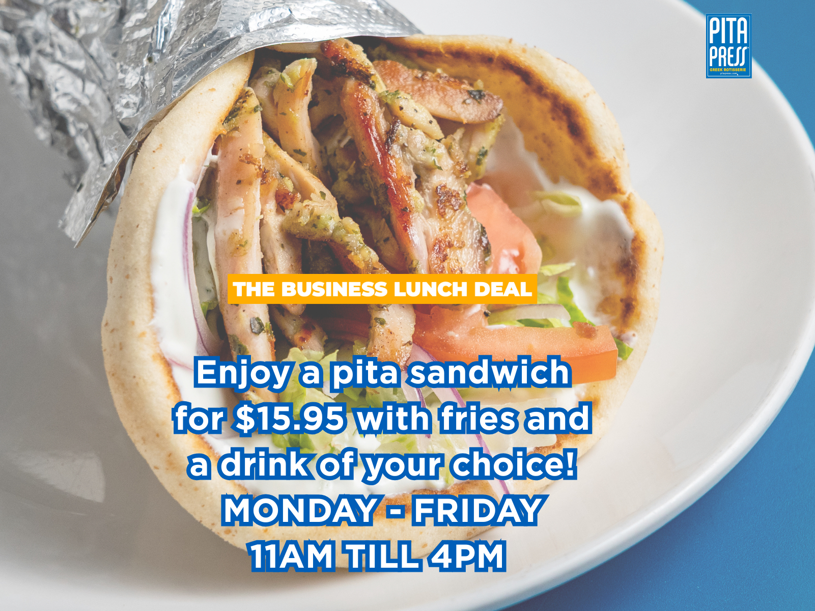 Lunch Deal Rotisserie Pita