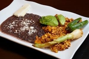 Plate Mexicana Chorizo, Eggs, & Beans