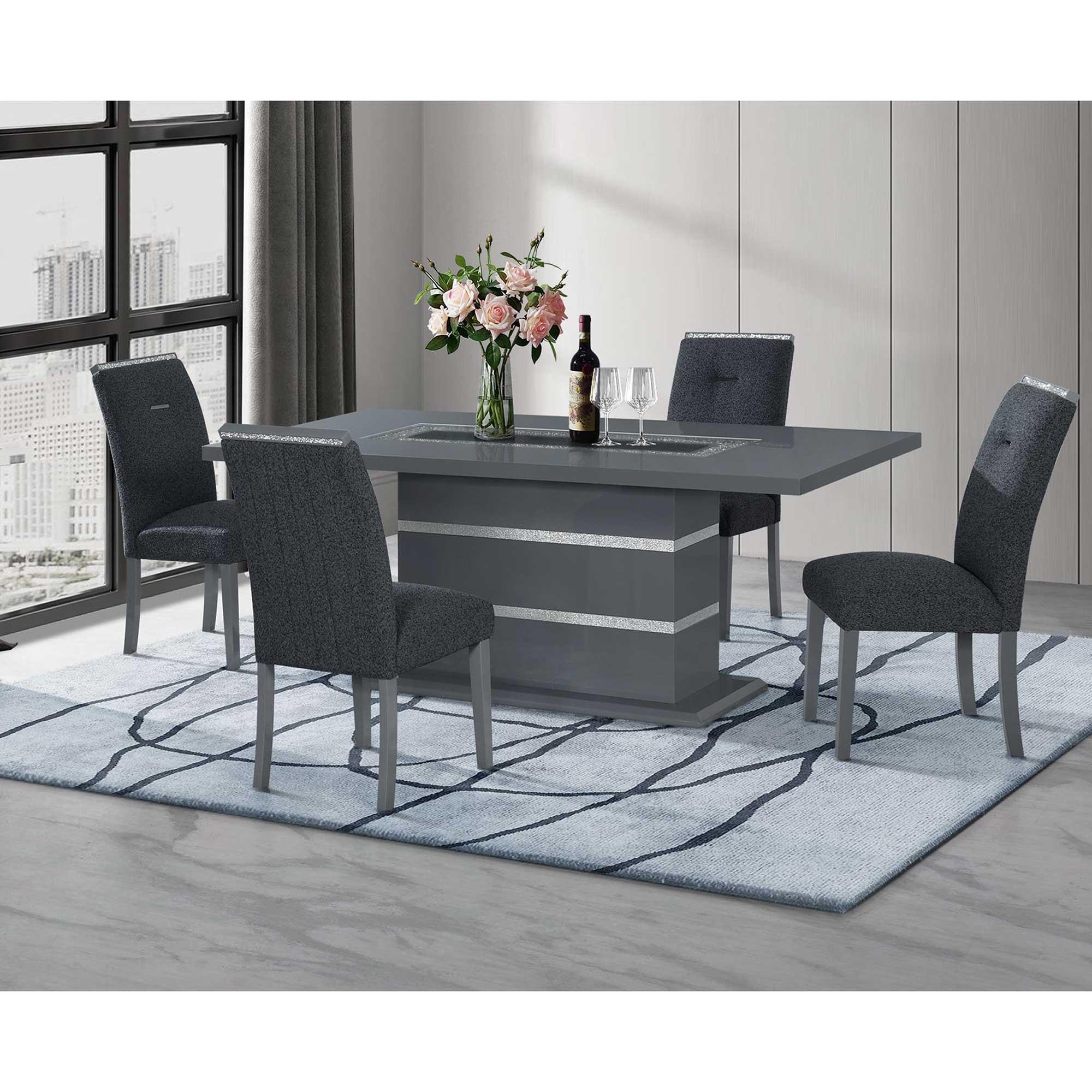 5 - Piece Dark Gray Dining Room Set