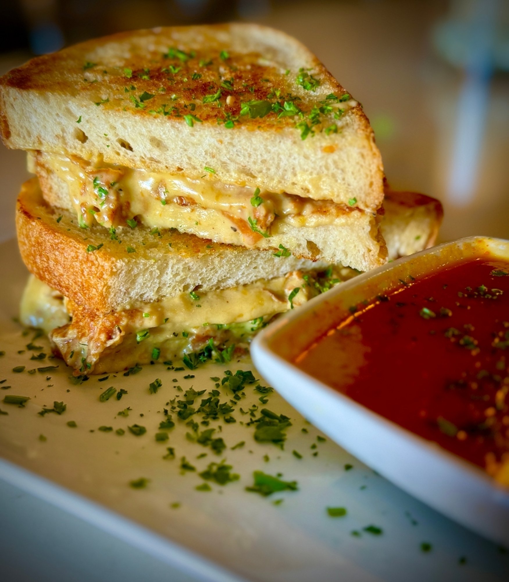 Grilled Cheese & Tomato Bisque