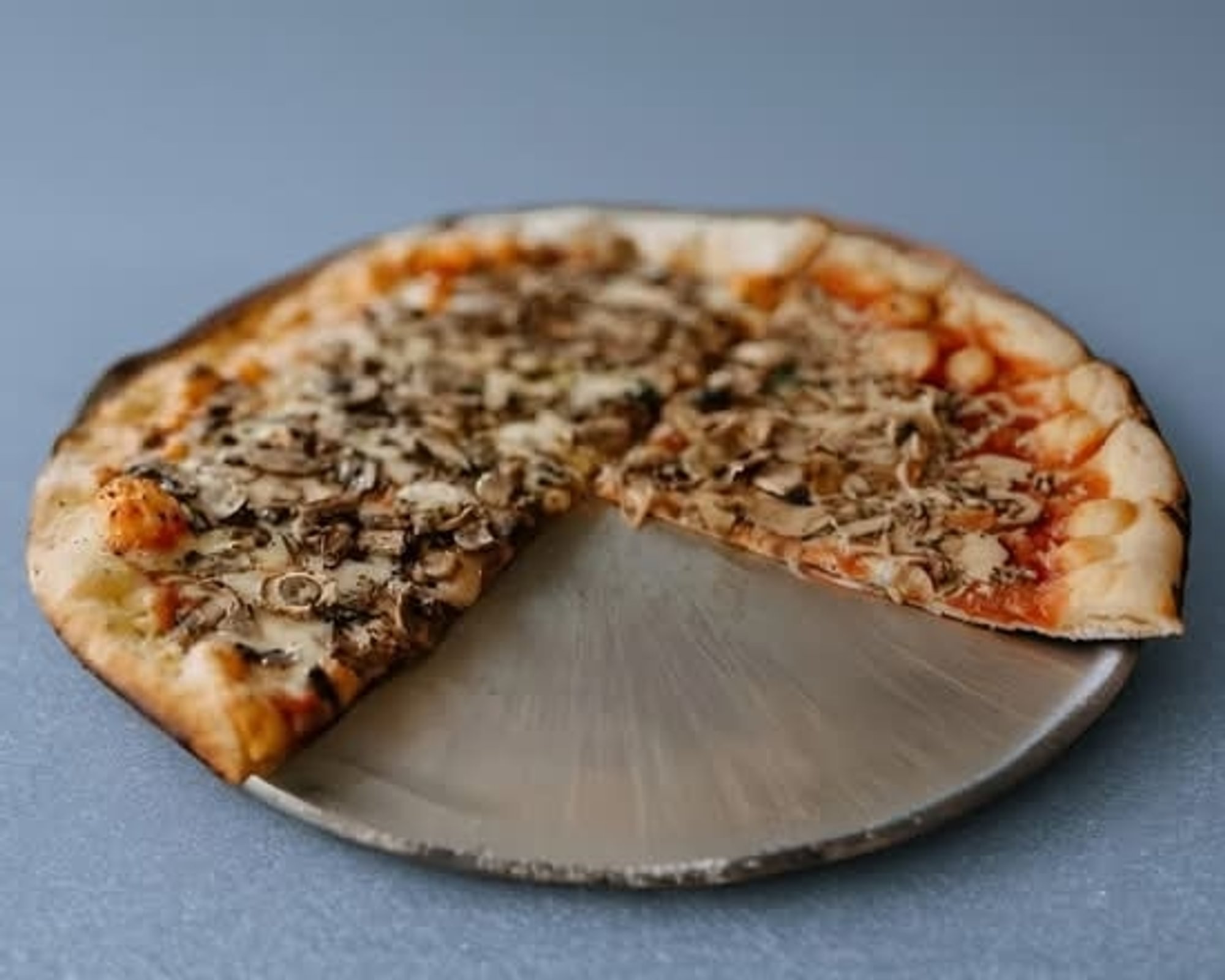 Fresh Mushroom Pizza Slice