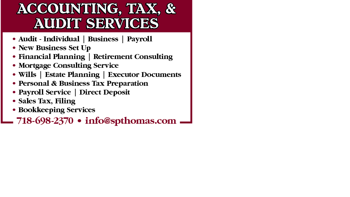 Accounting, Tax, &amp; Audit Services Shibu P. Thomas, MBA, MS Logo