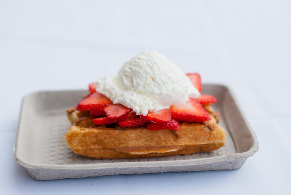 Strawberries and Cream Waffle