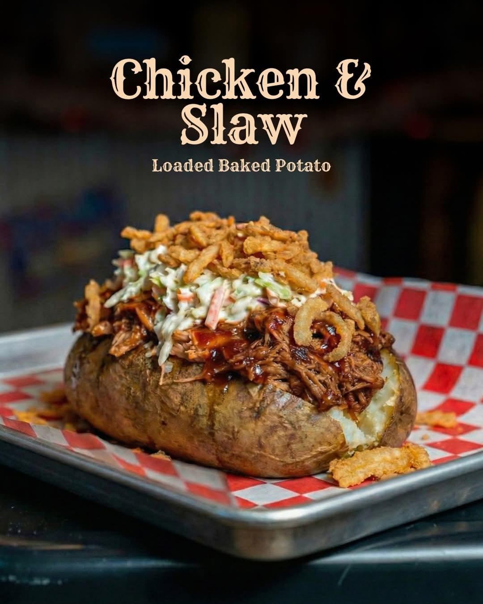 Chicken & Slaw Stuffed Potato