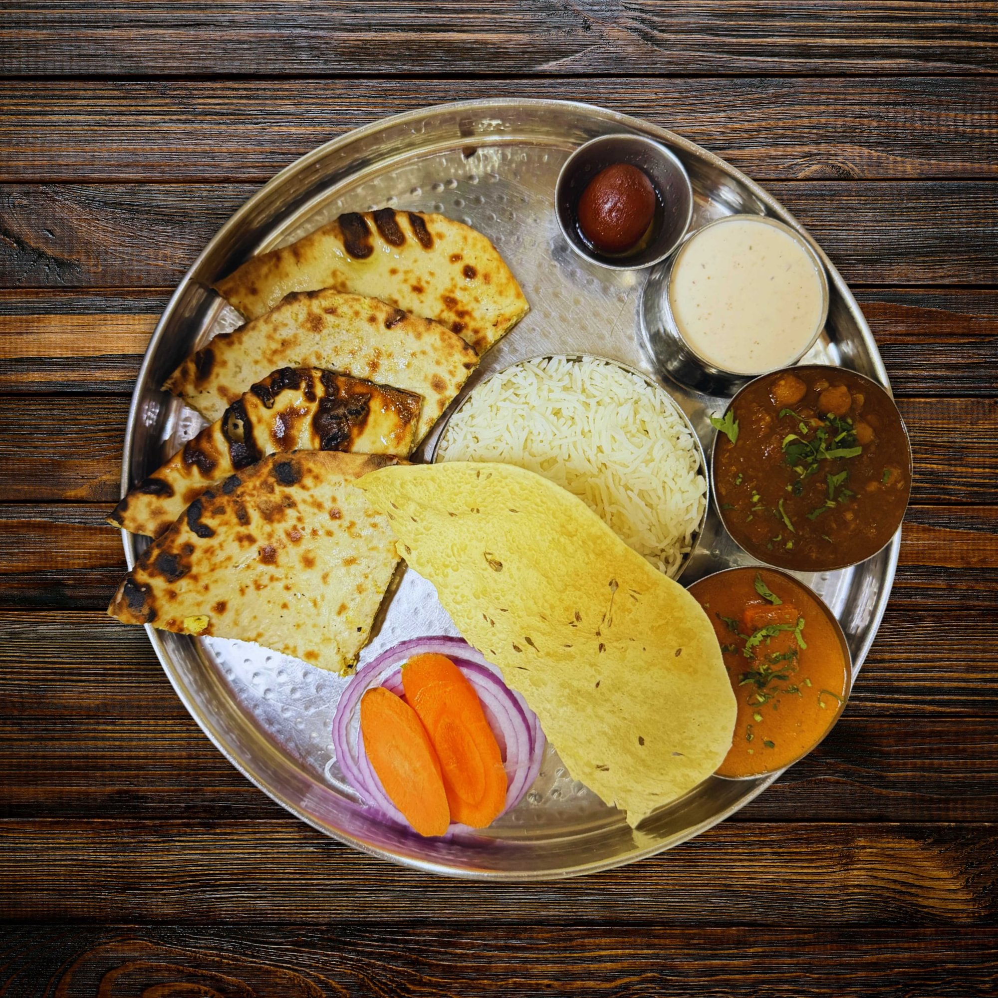 Amritsari Kulcha Thali