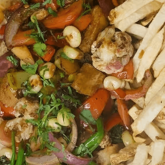 Family Style Veggie Saltado