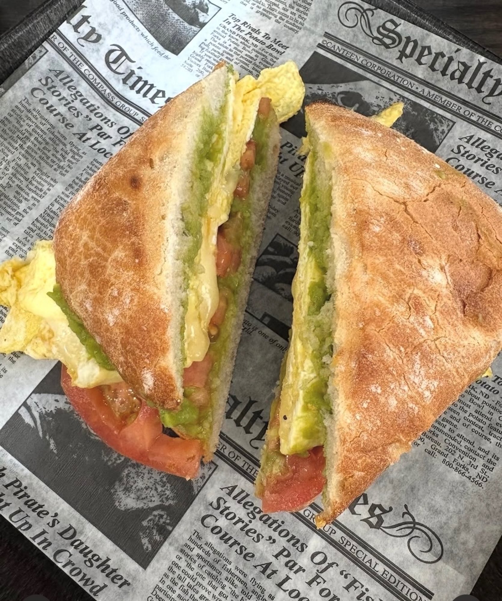 GARDEN CIABATTA SQUARE, EGG, CHEESE, AVOCADO