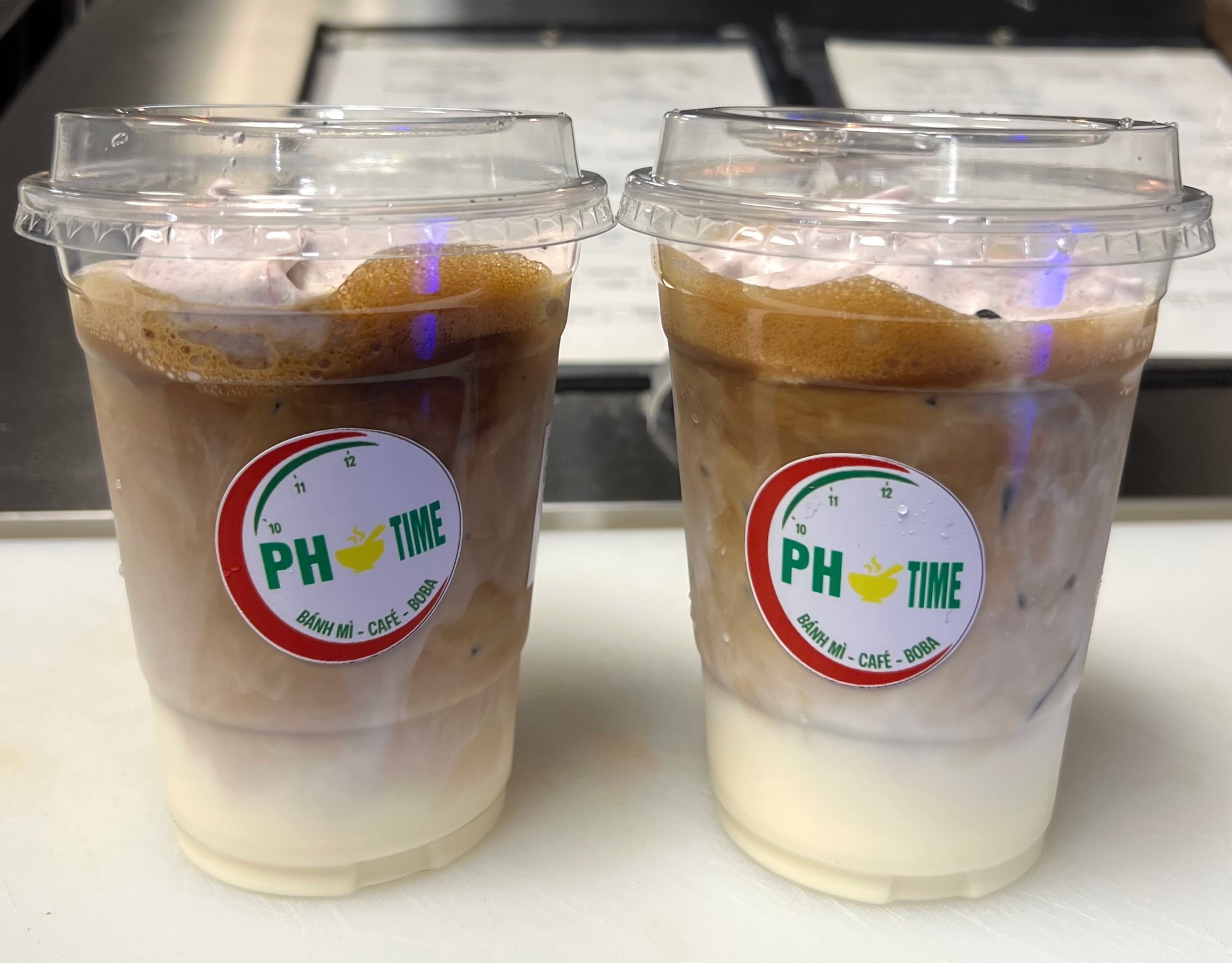 CF1. Caféholic (Ube + Matcha Foam)