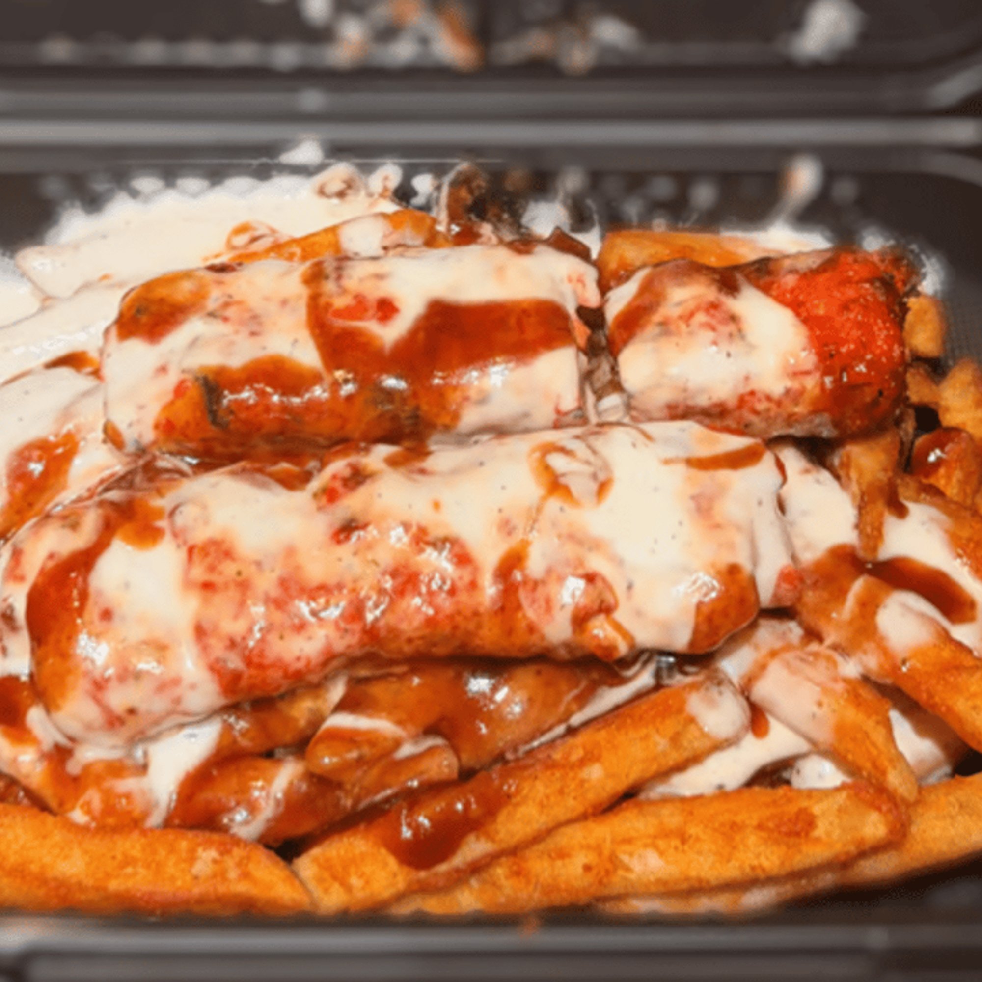 Kofta Kabob Over Fries