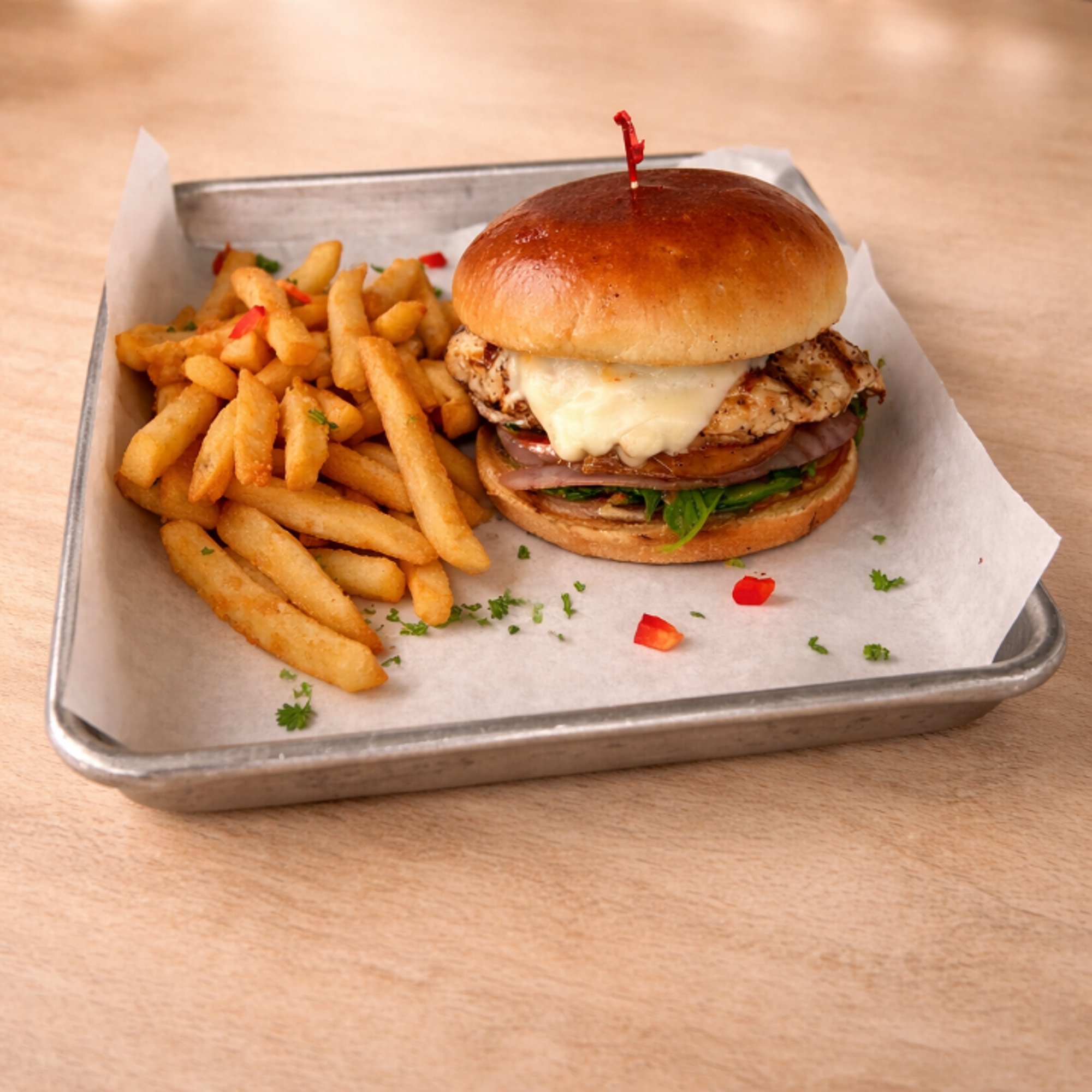 Chicken Spinach Burger