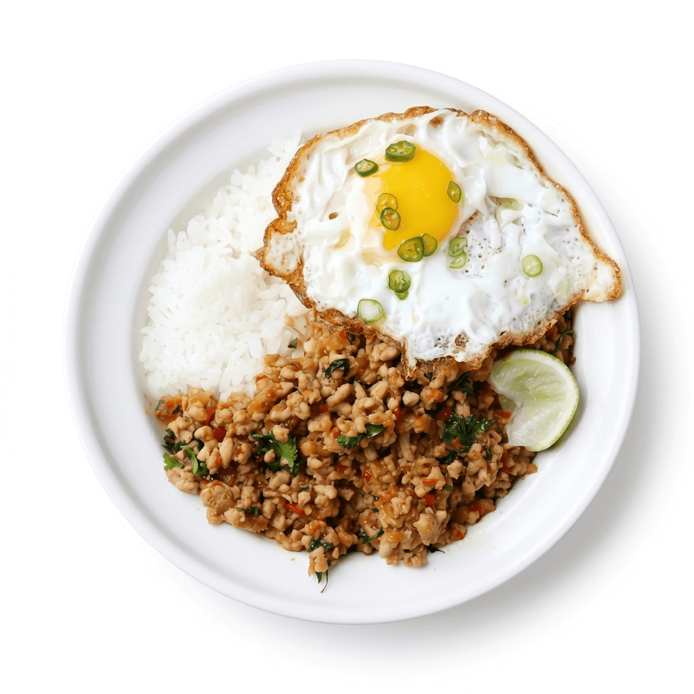 Pad Gra Pao Moo Saab & Gai Dao