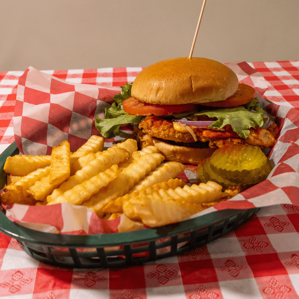 Spicy Kraze Chicken Sandwich With Fries