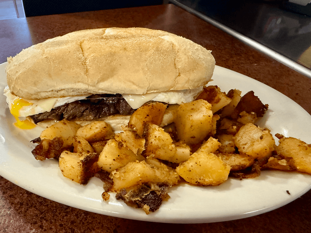 Steak Tip, Egg & Cheese Sandwich