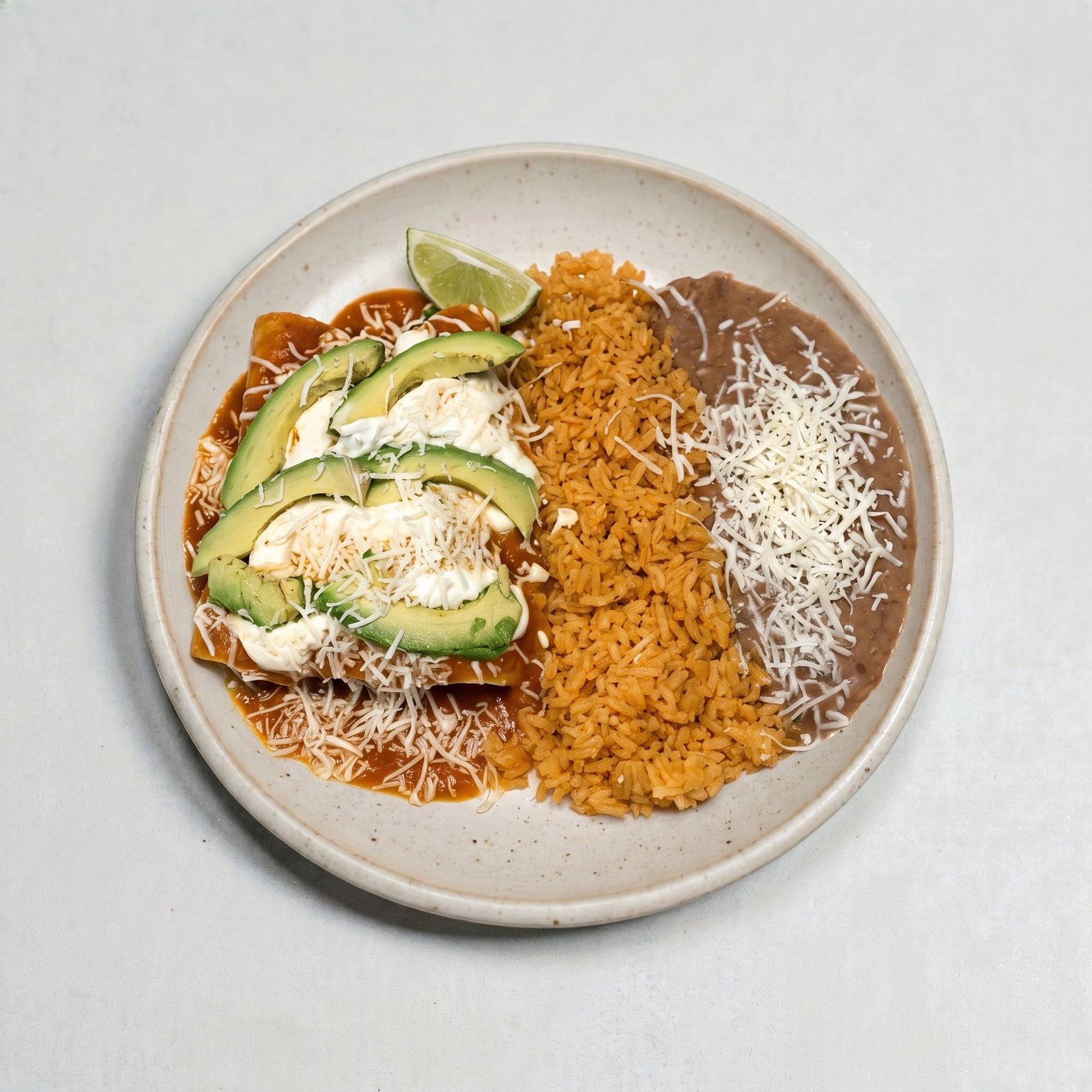 Enchiladas (4 Pieces) with a Side