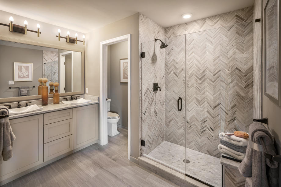 Barbour primary bath with dual-sink vanity