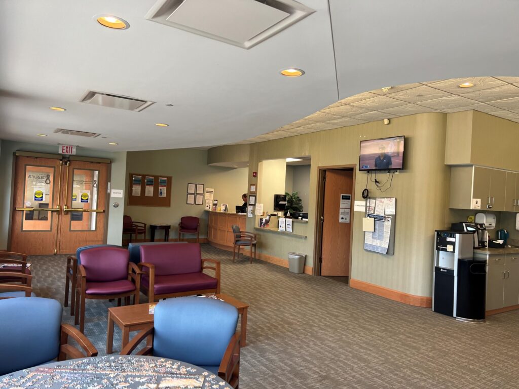 The lobby of Azura Surgery Center Michiana Vascular