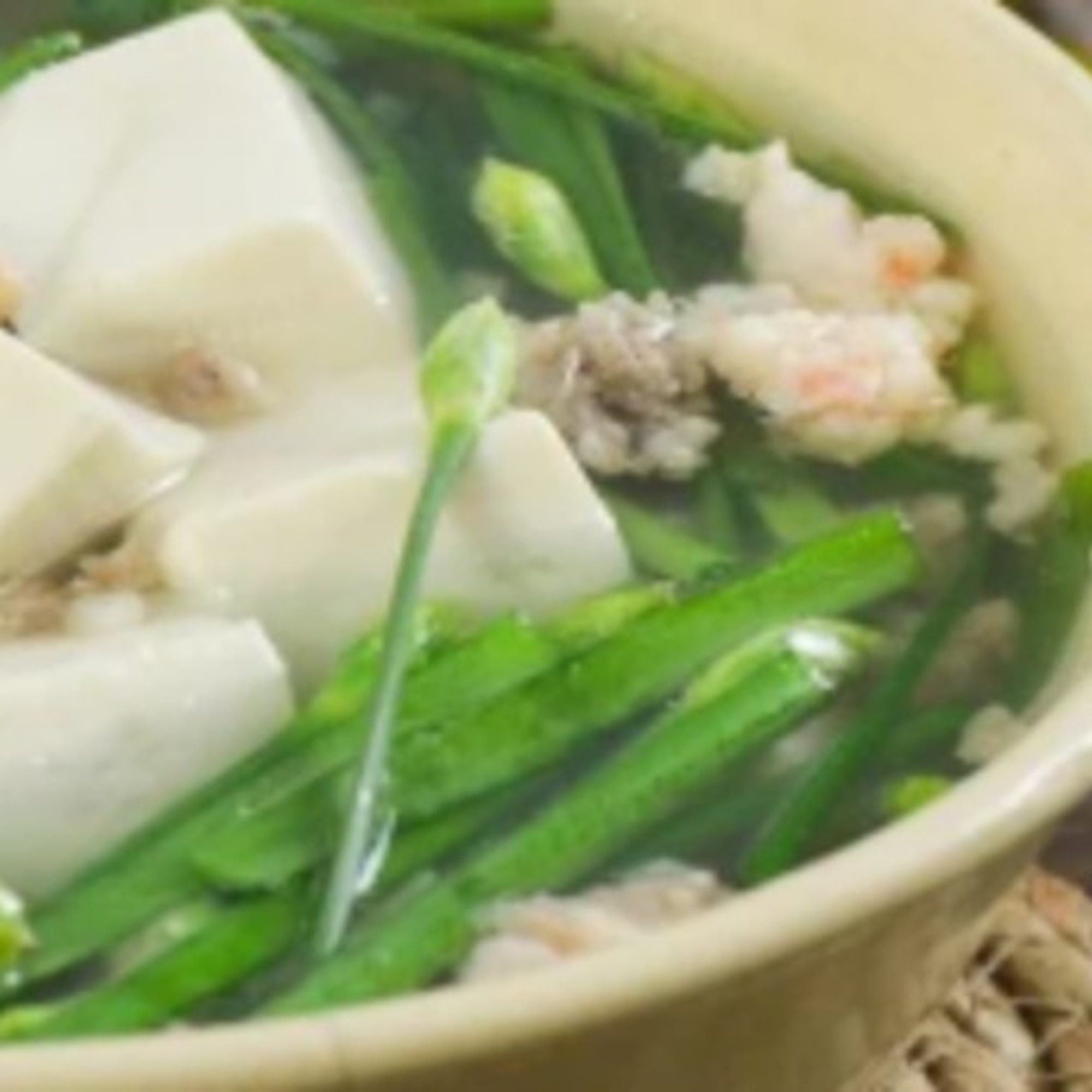 Chives and Tofu Soup - Canh He Dau Hu