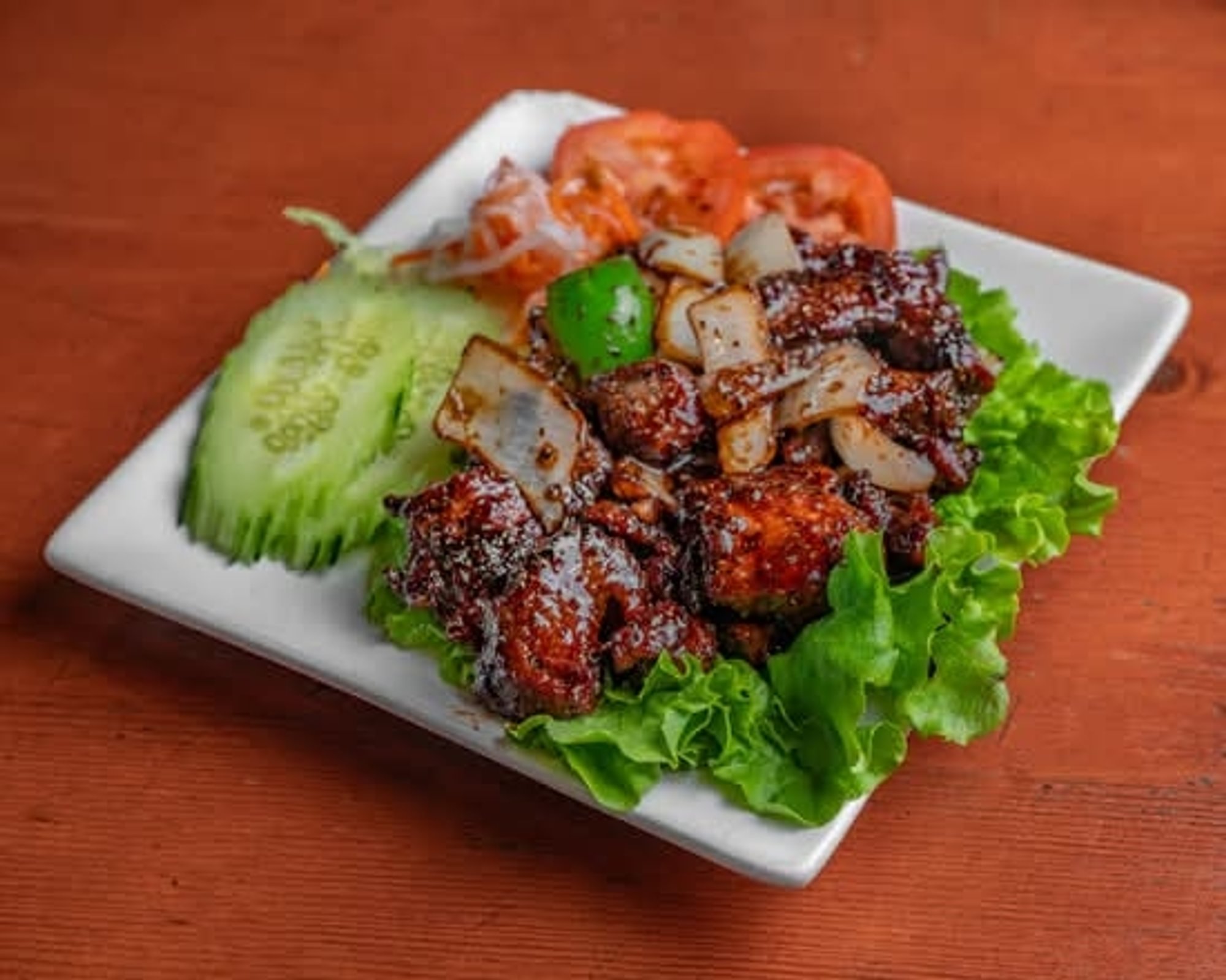 Steamed Rice w/ Shaken Beef Filet Mignon
