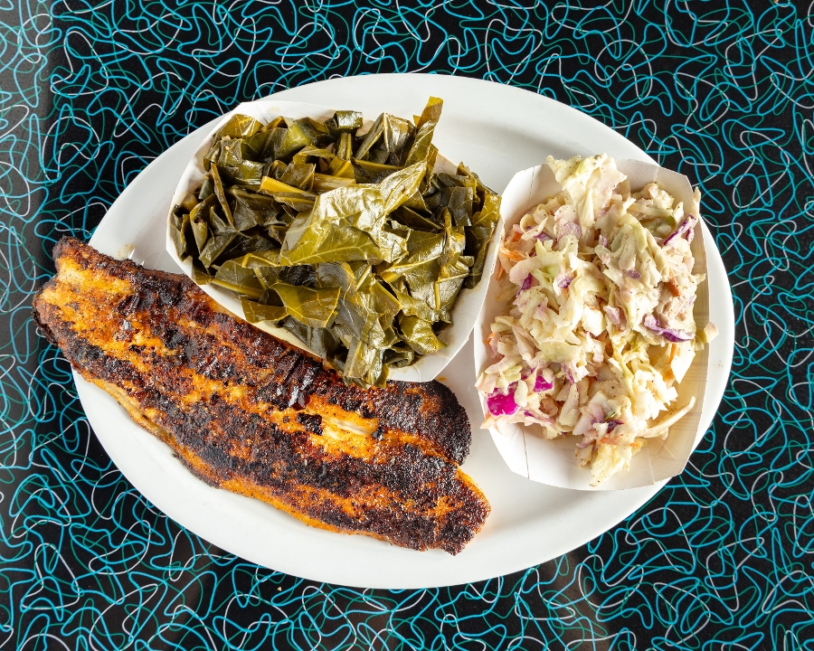 Blackened catfish plate