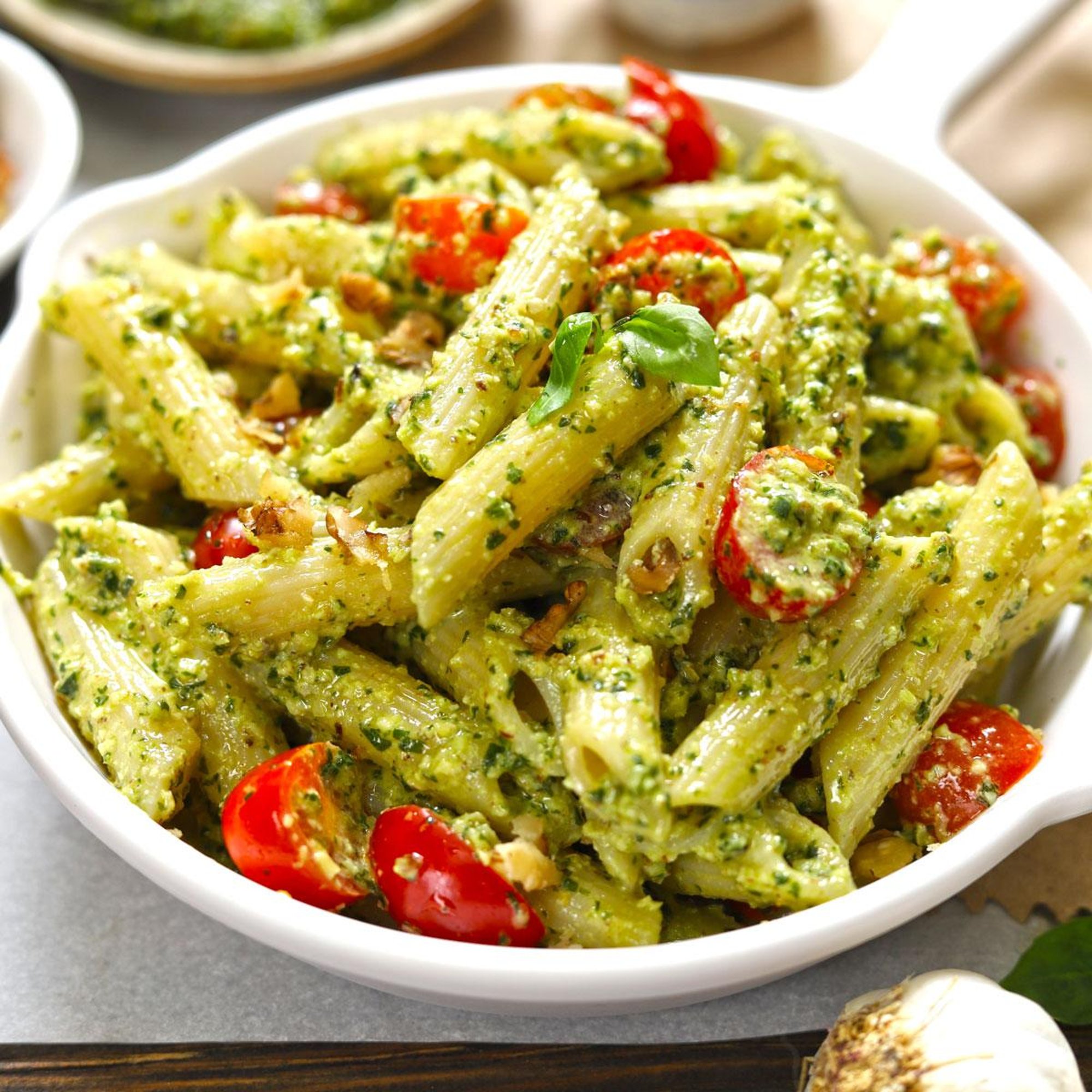 Pasta Creamy Pesto Sauce