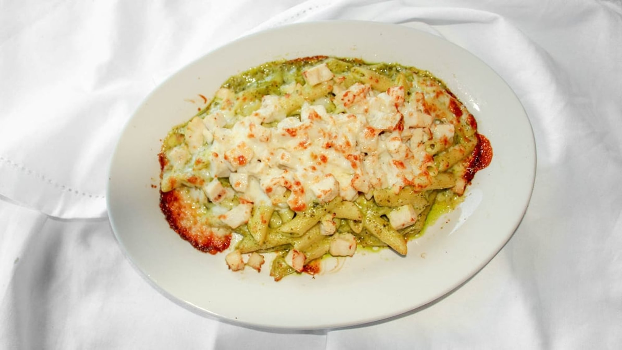 Chicken Penne with Garlic & Pesto