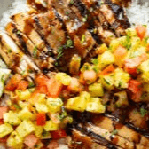 Hawaiian Rice Bowl - BBQ chicken, grilled pineapple, cucumber, avocado