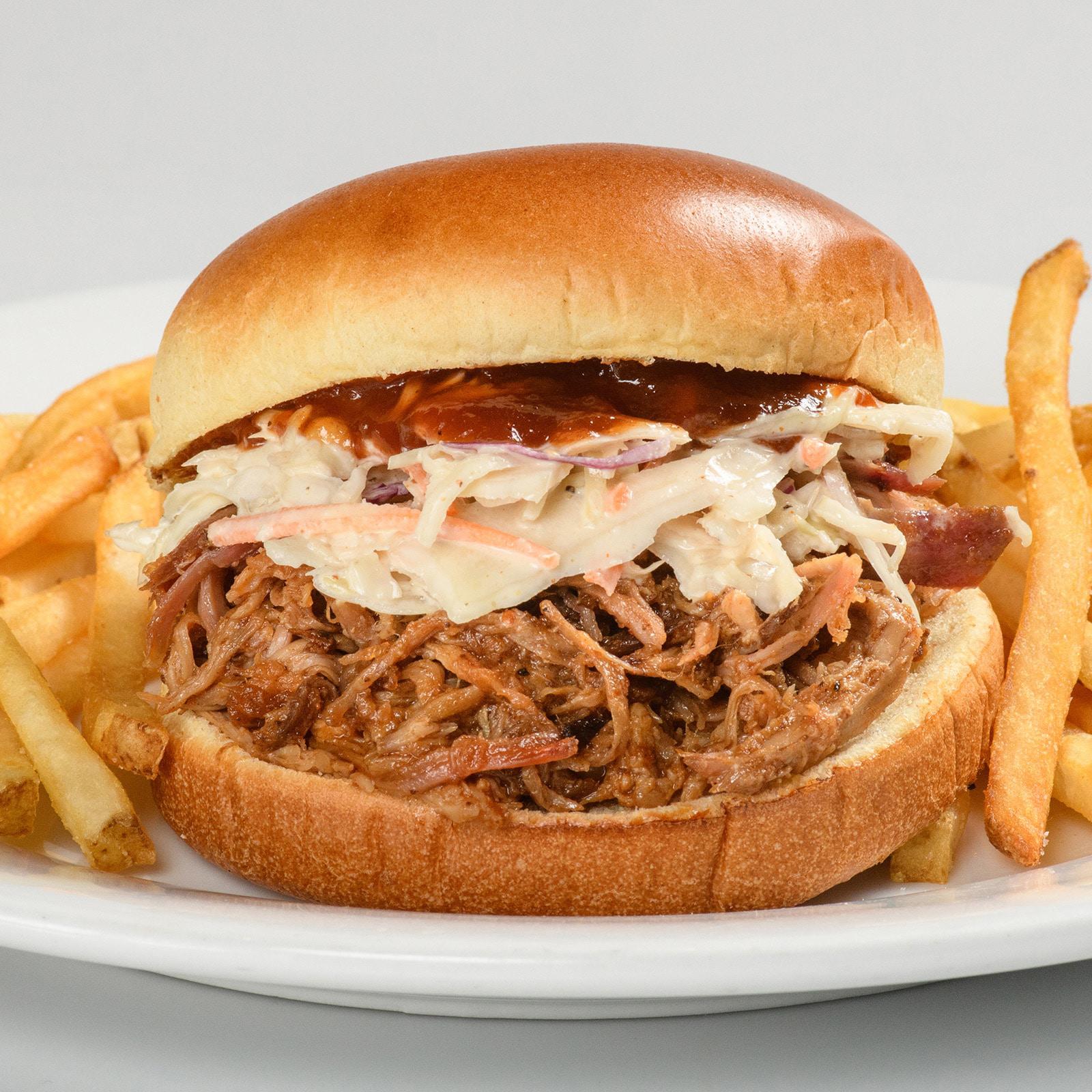10-Hour Smoked Pulled Pork Sandwich