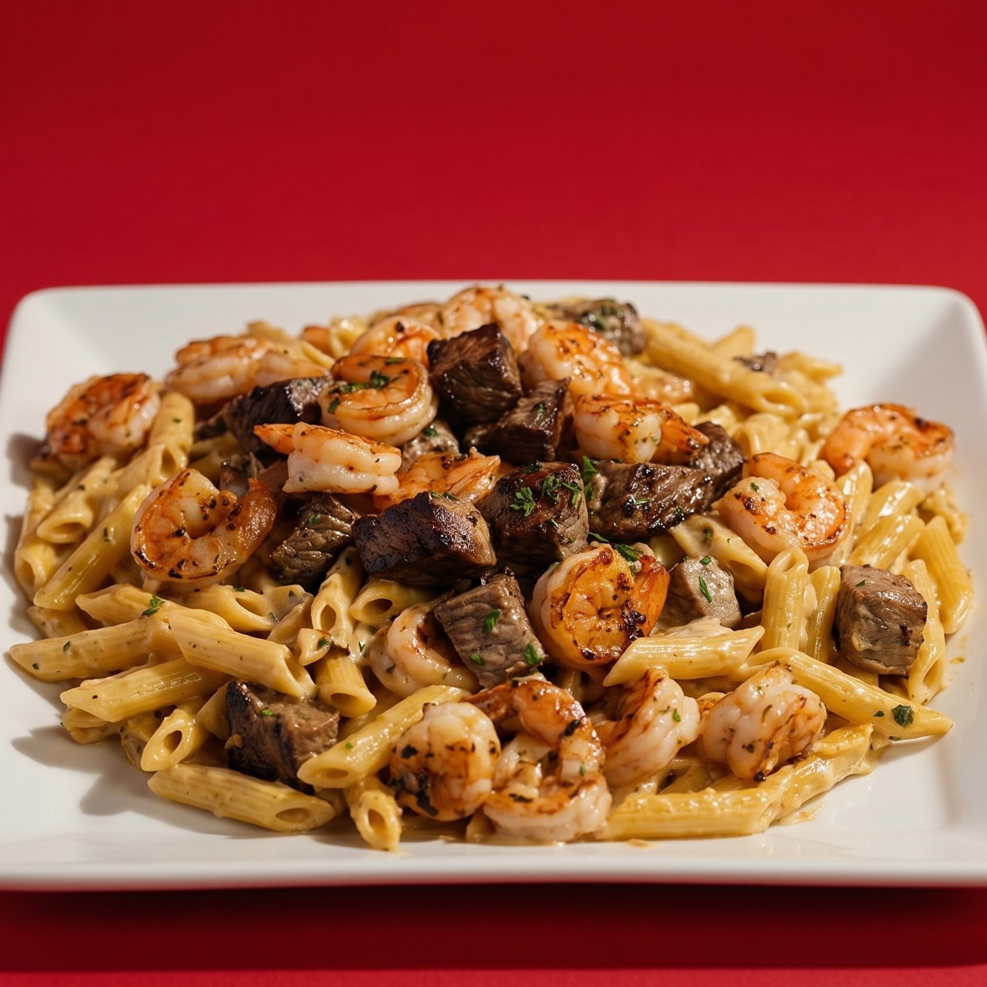 Steak & Shrimp Alfredo