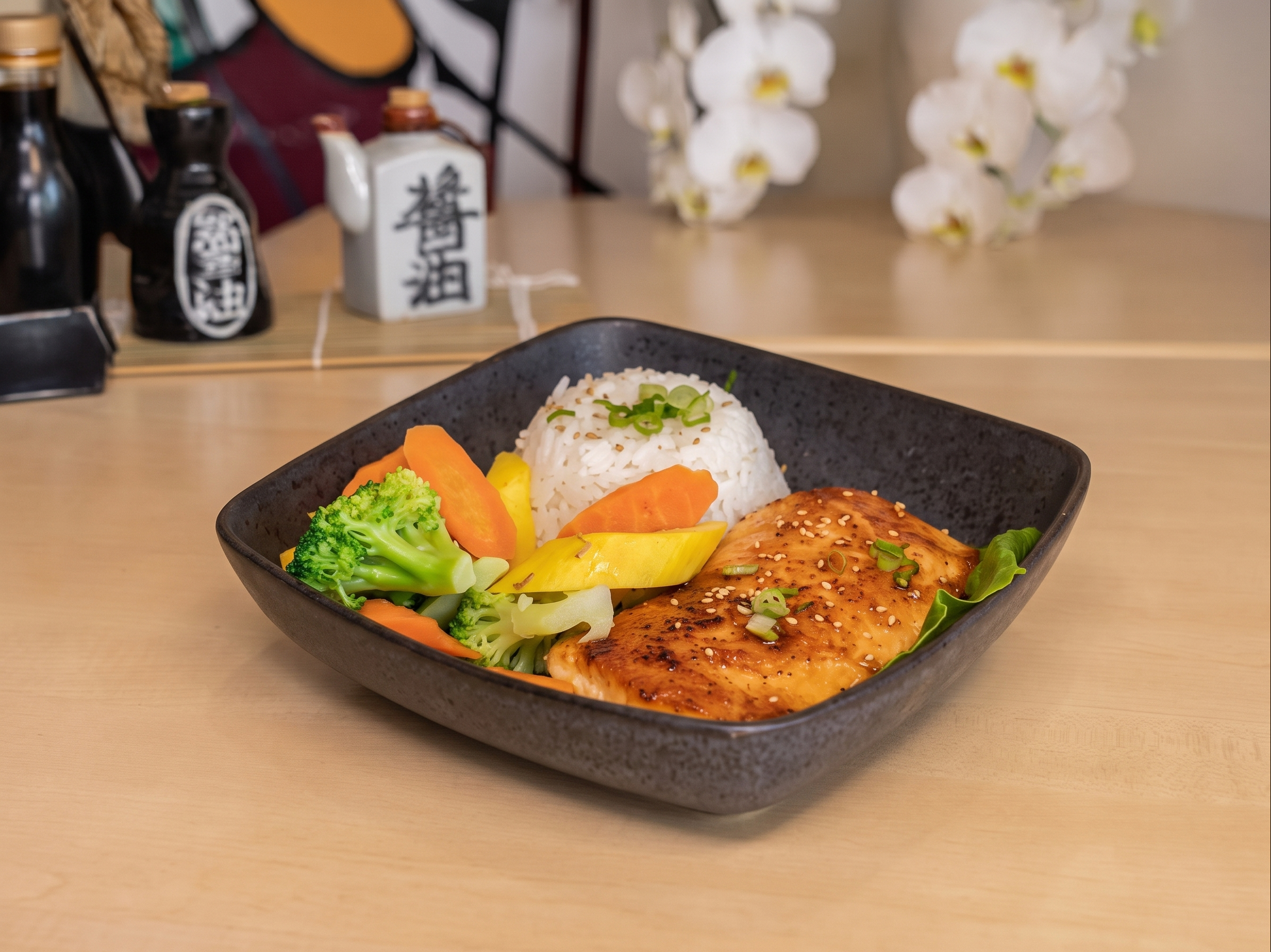 Dinner Teriyaki Salmon Bowl