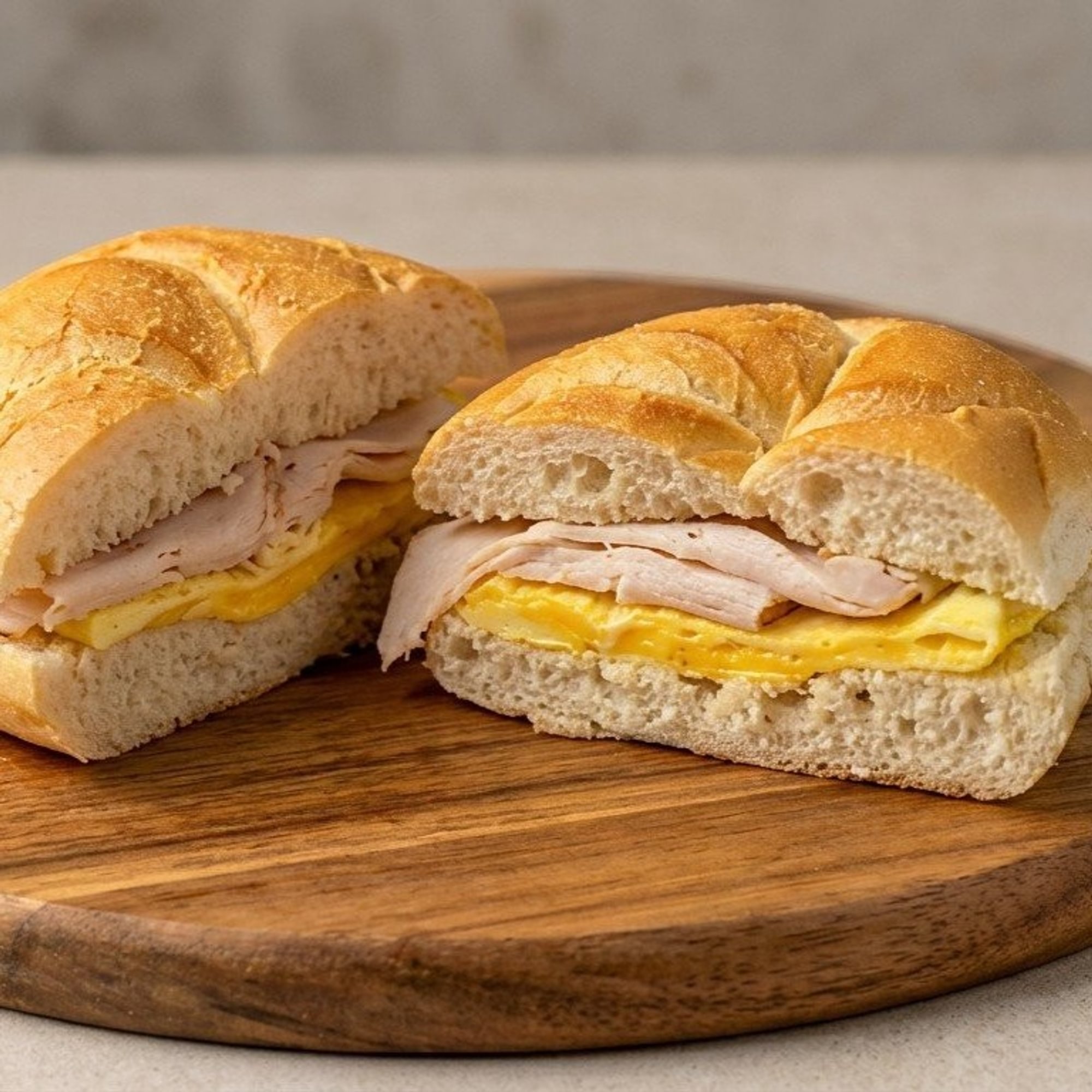 Sliced Turkey, Egg, & Cheese Sandwich