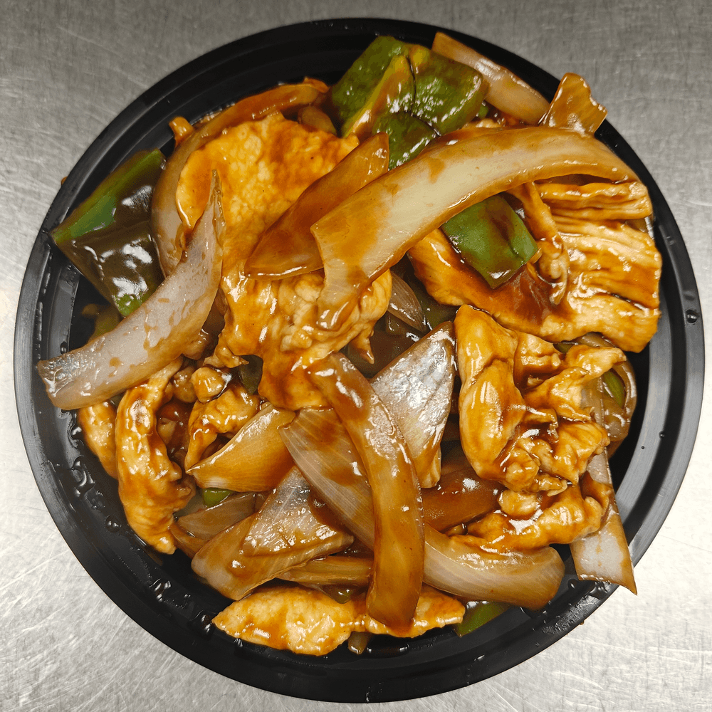 Chicken with Green Pepper and Onion