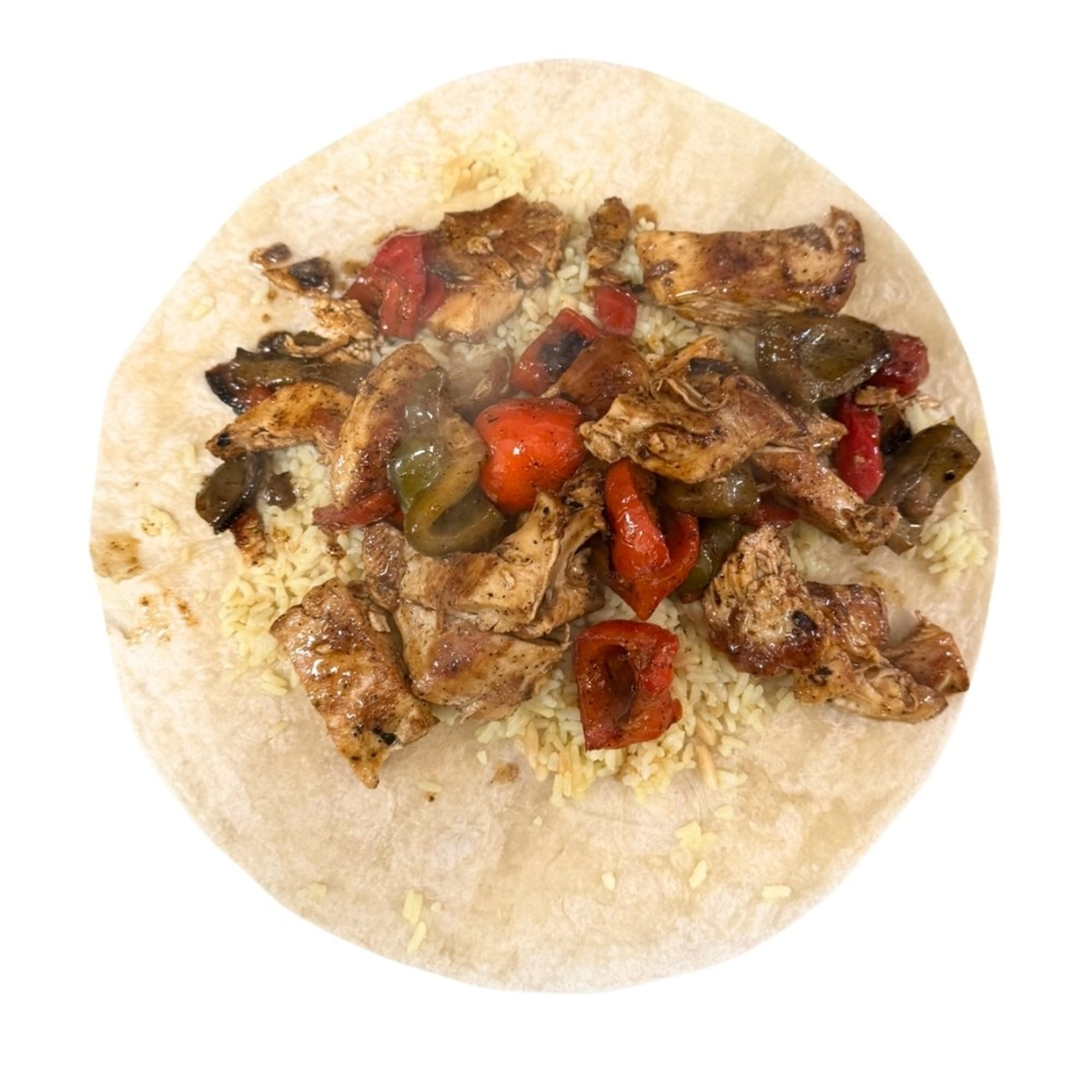 #412. Chicken Teriyaki, Roasted Peppers and Rice Roll Up
