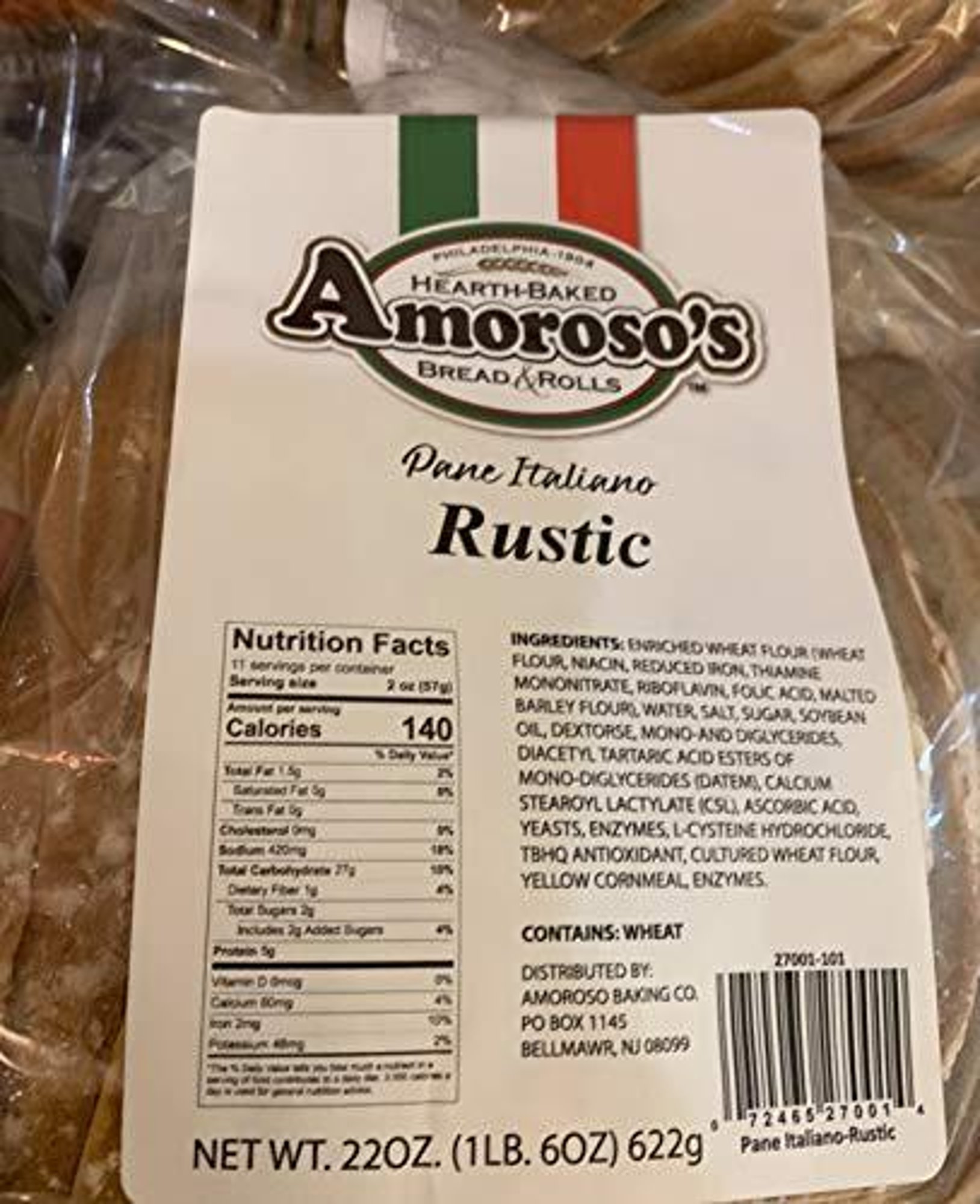 Amoroso Rustic Bread
