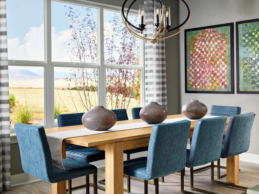 Lathrop dining area with bright natural light