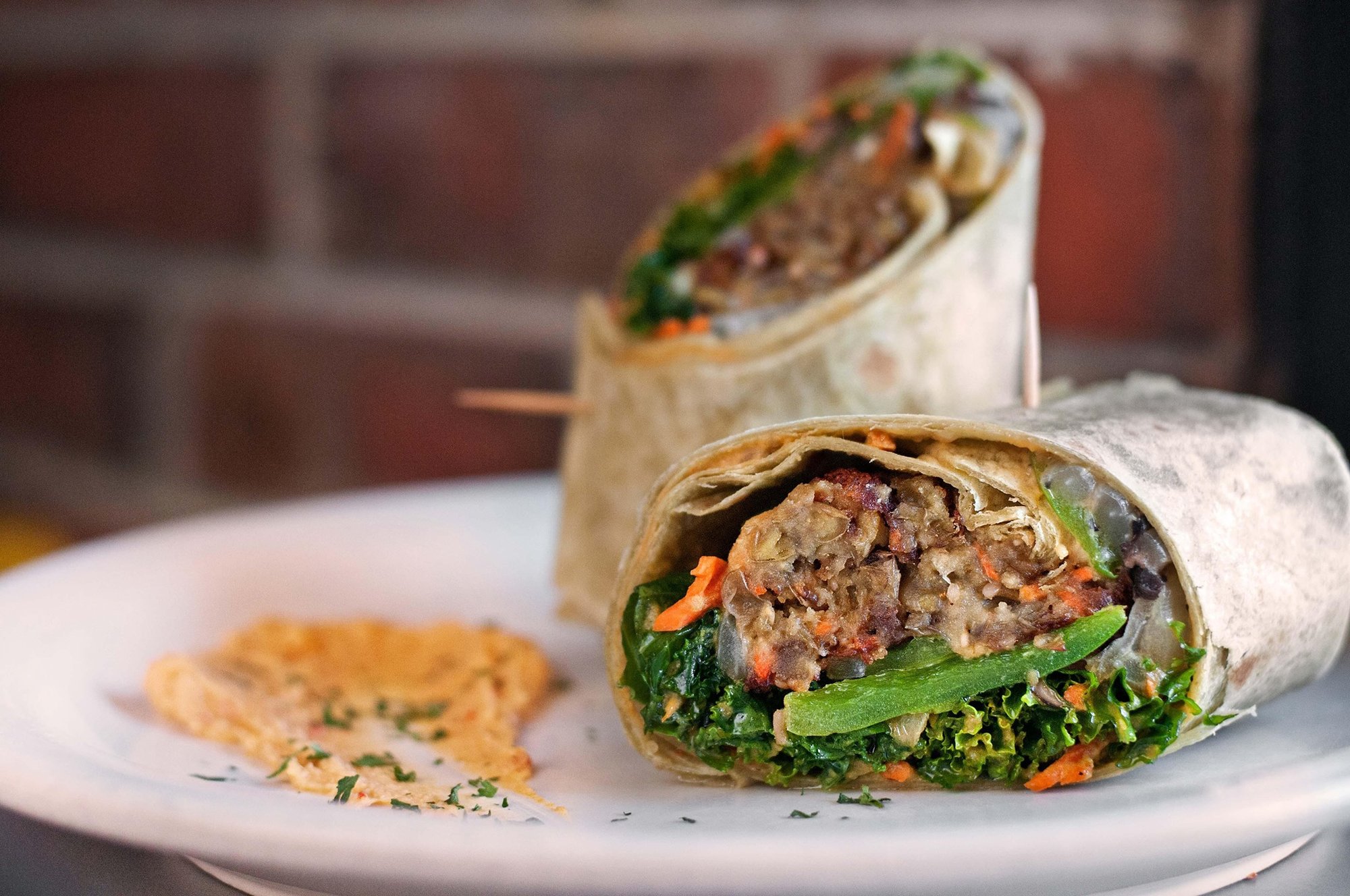 Lentil Burger Wrap