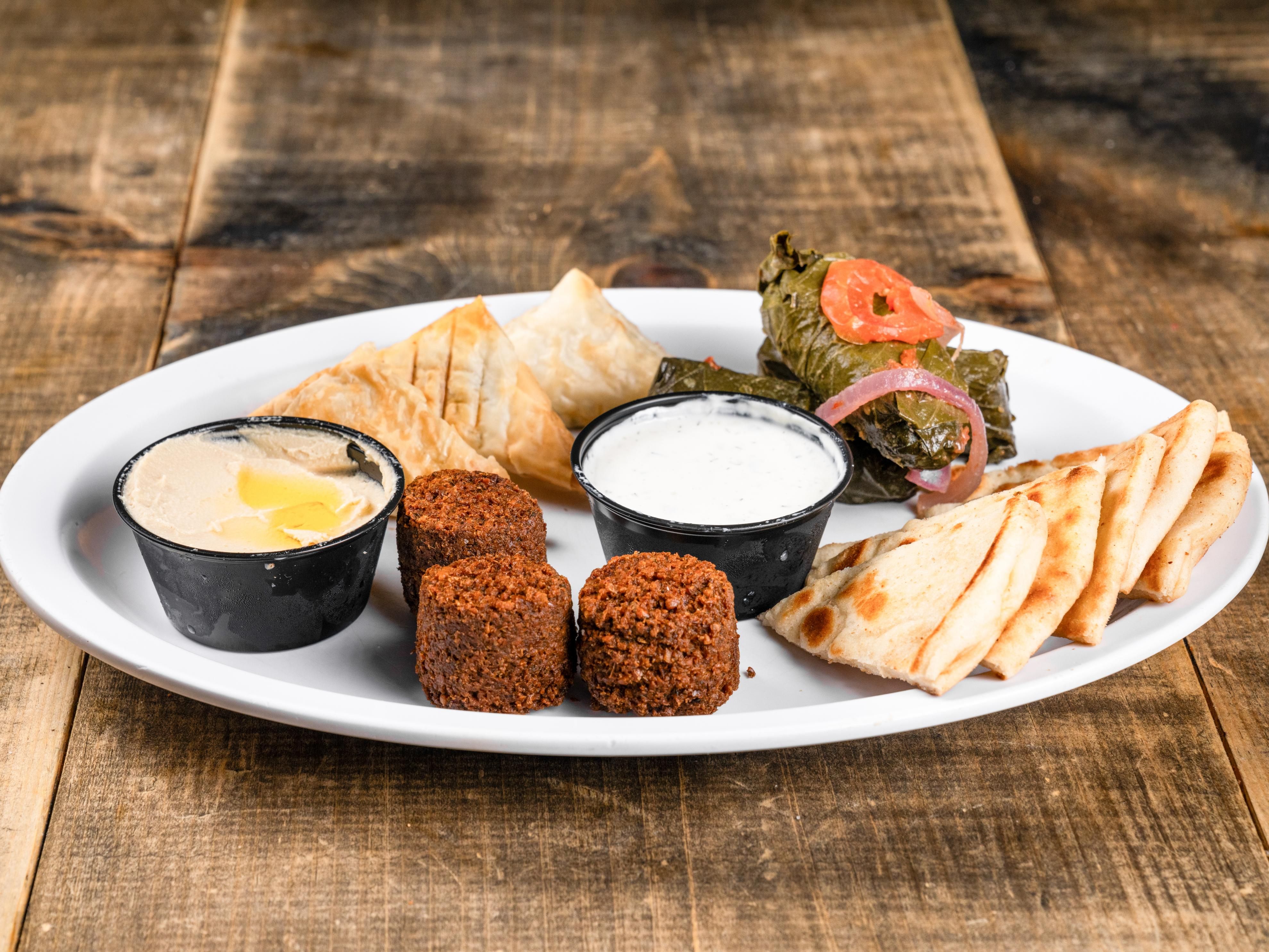 Greek Sampler Platter With Meat