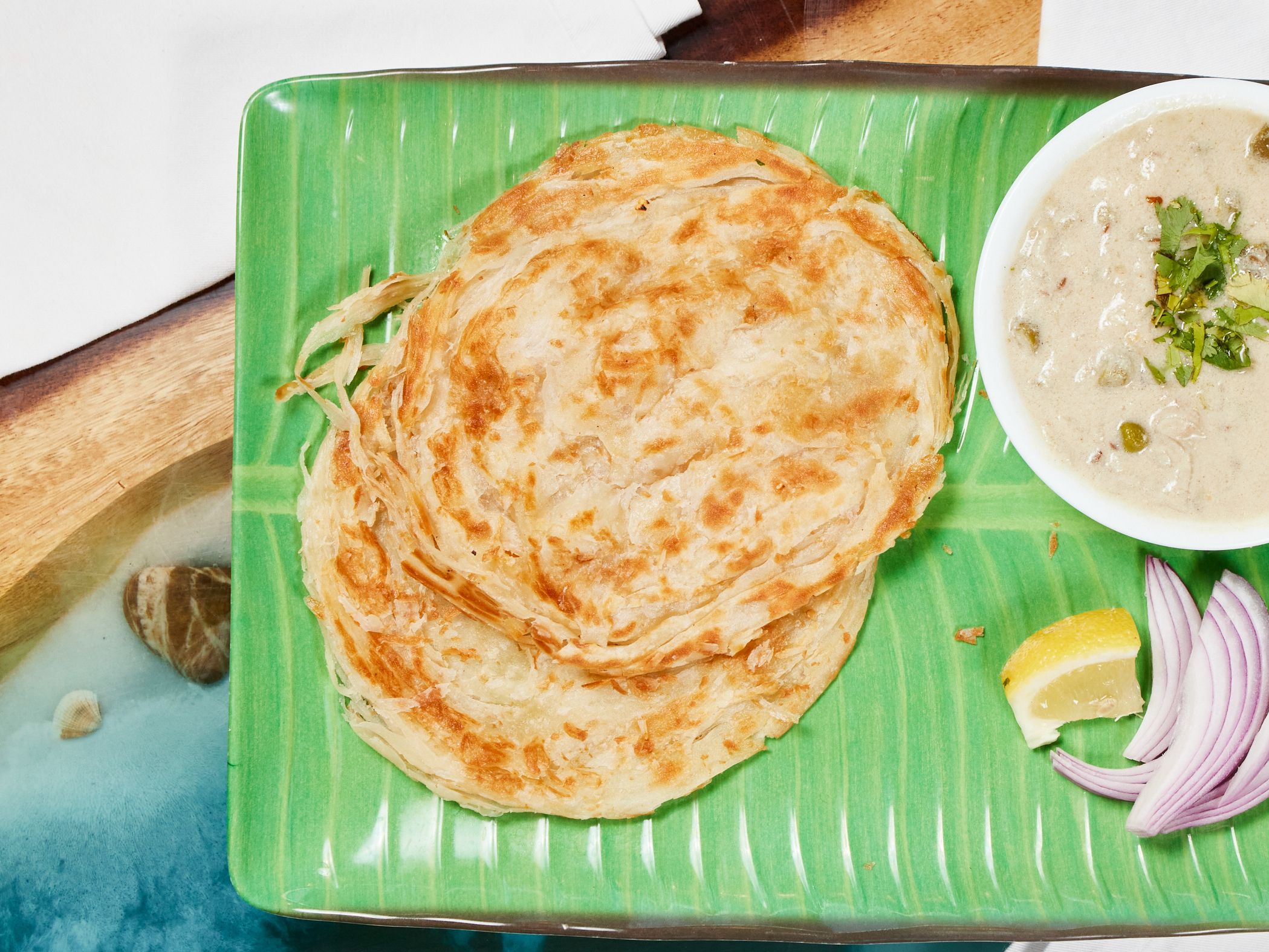 Parotta w/Chicken Curry
