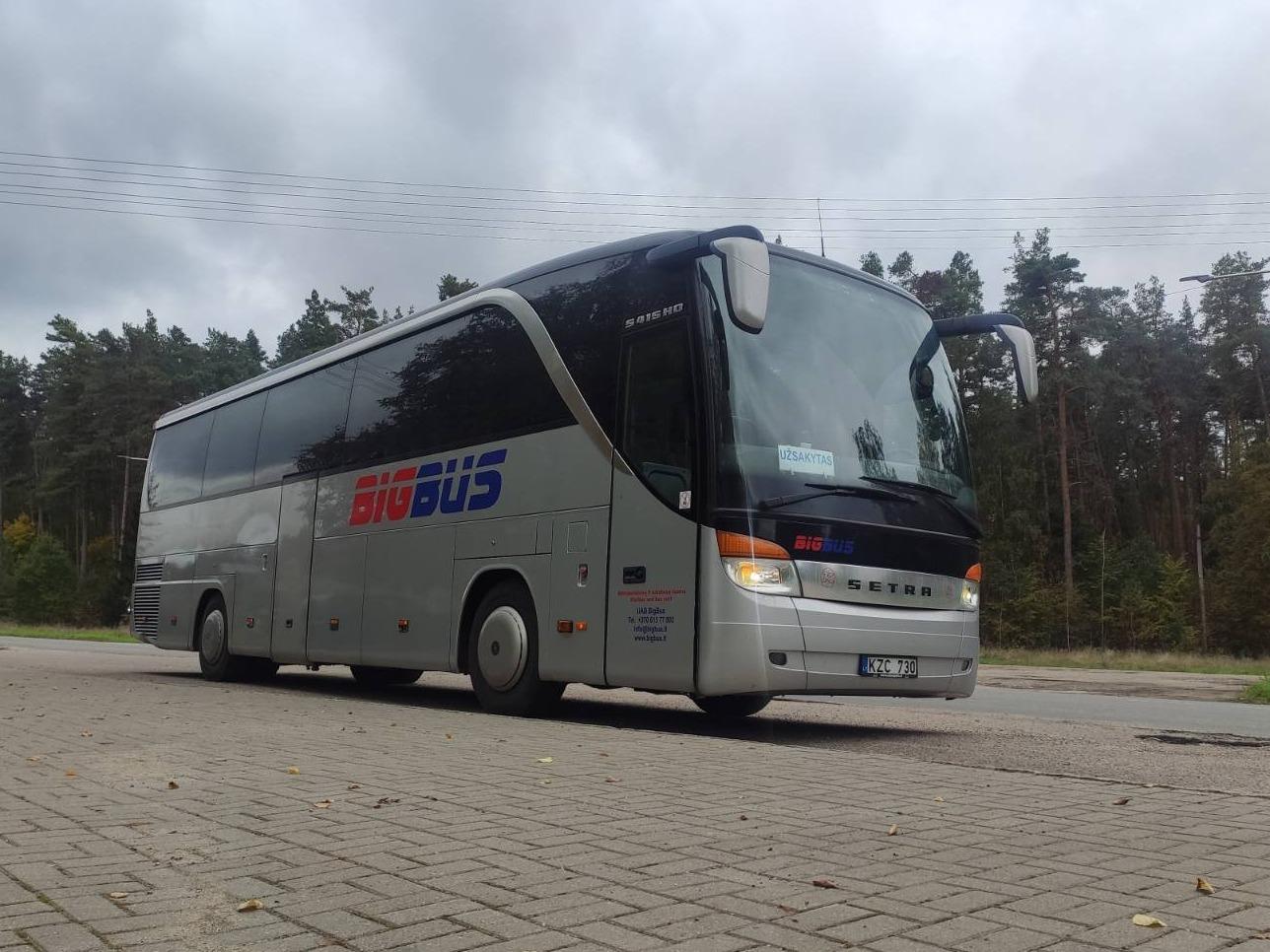 Setra – seating capacity: 48 passengers + 2 guides + 1 driver