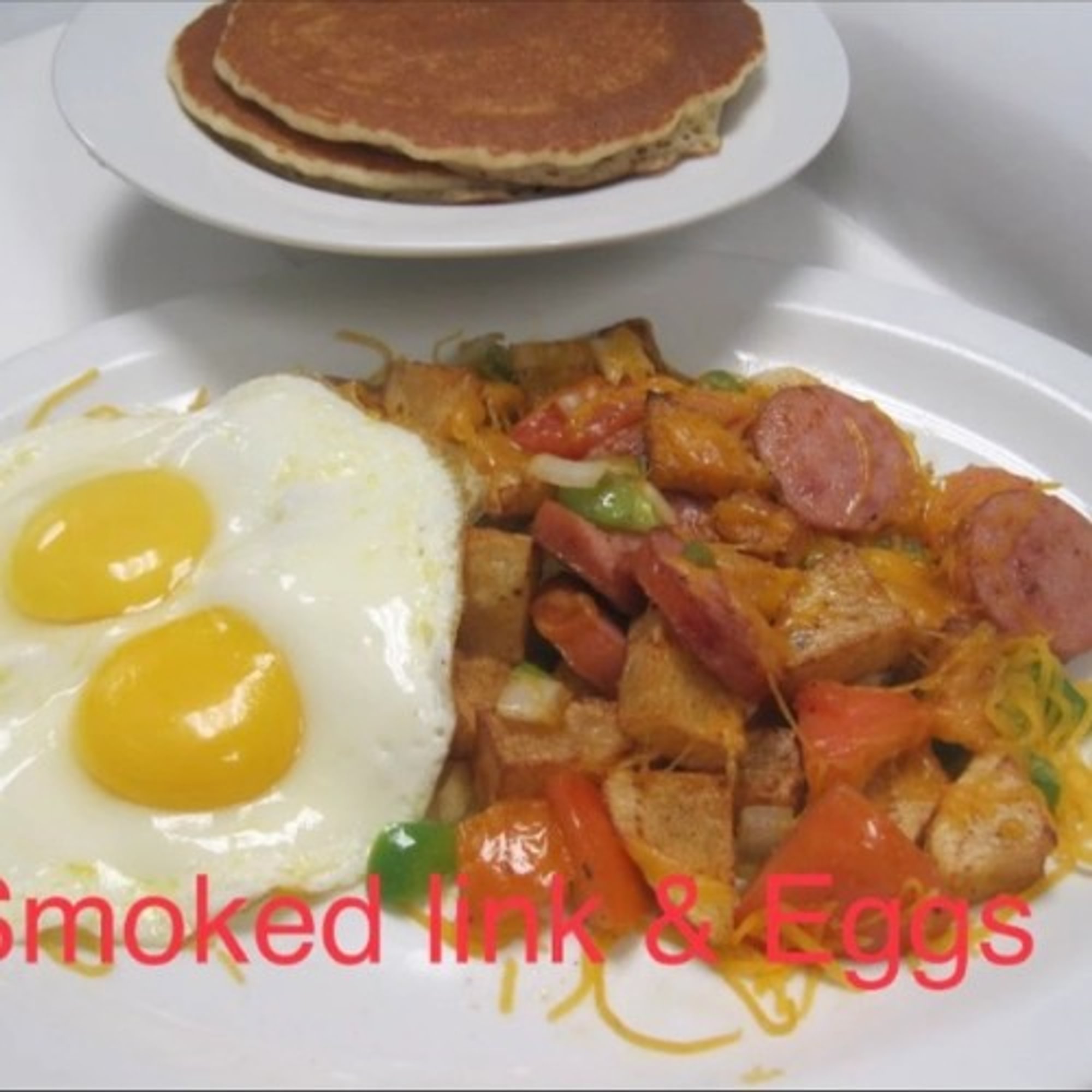 Smoked Link Plate with 2 Pancakes