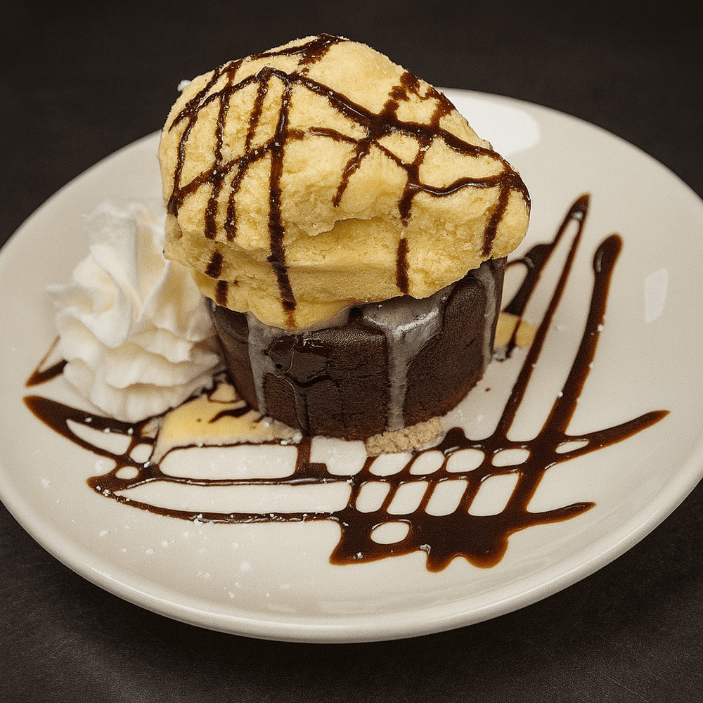 Lava Cake with Ice Cream