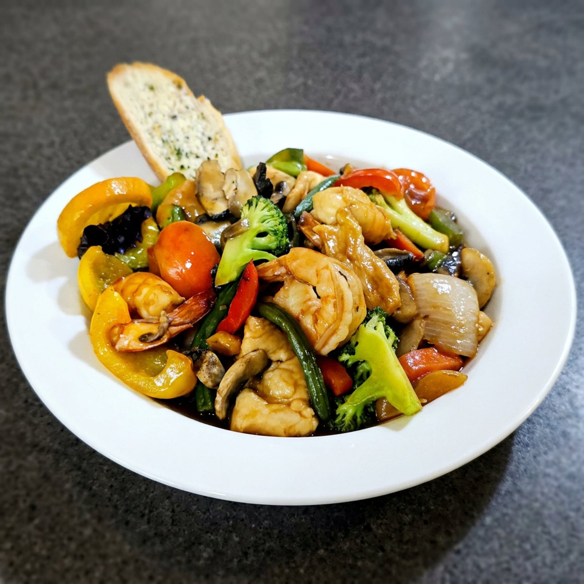 Checkien & Shrimp Teriyaki
