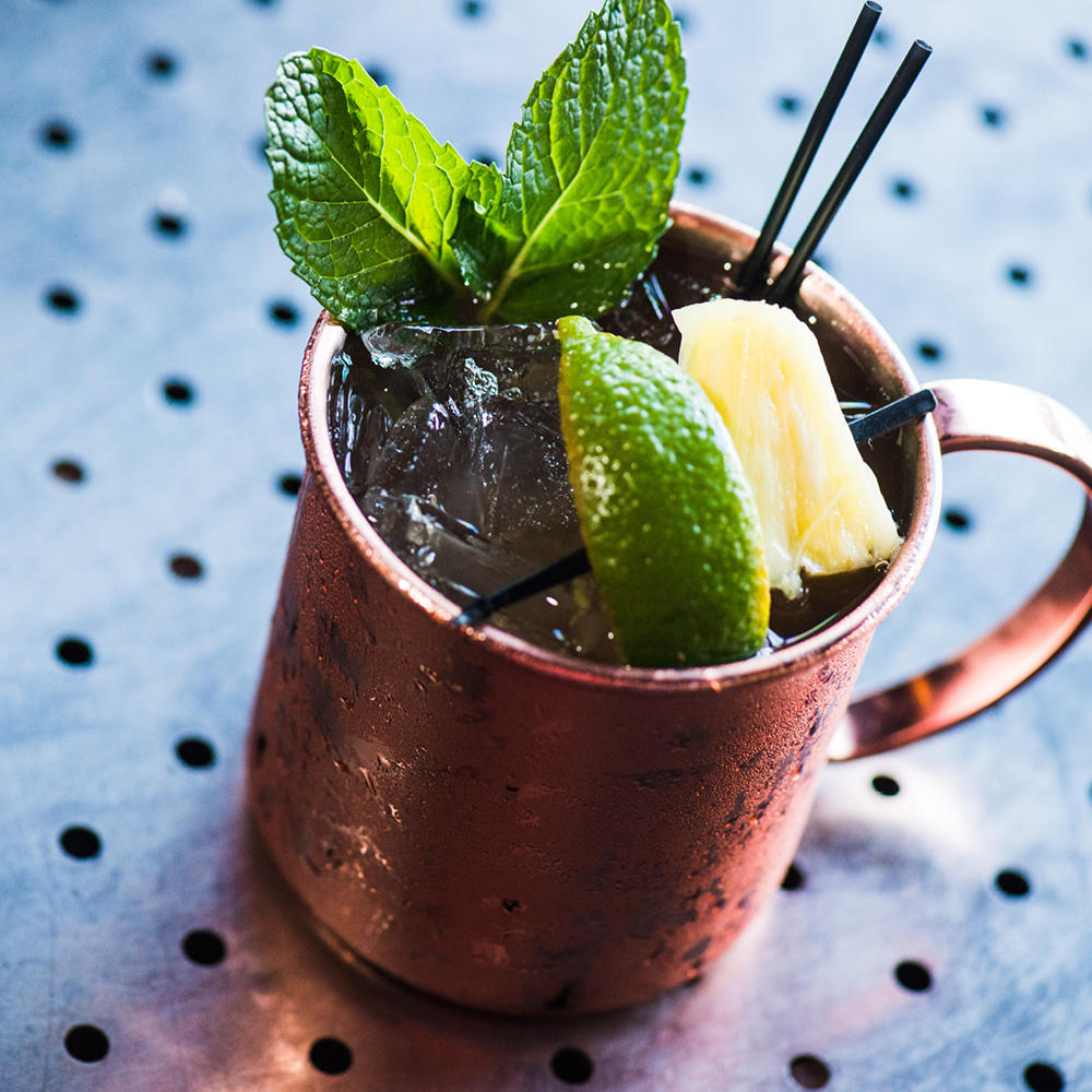 Enjoy one of three refreshing mules from our menu: Moscow, Grey Goose Strawberry and Hawaiian.
