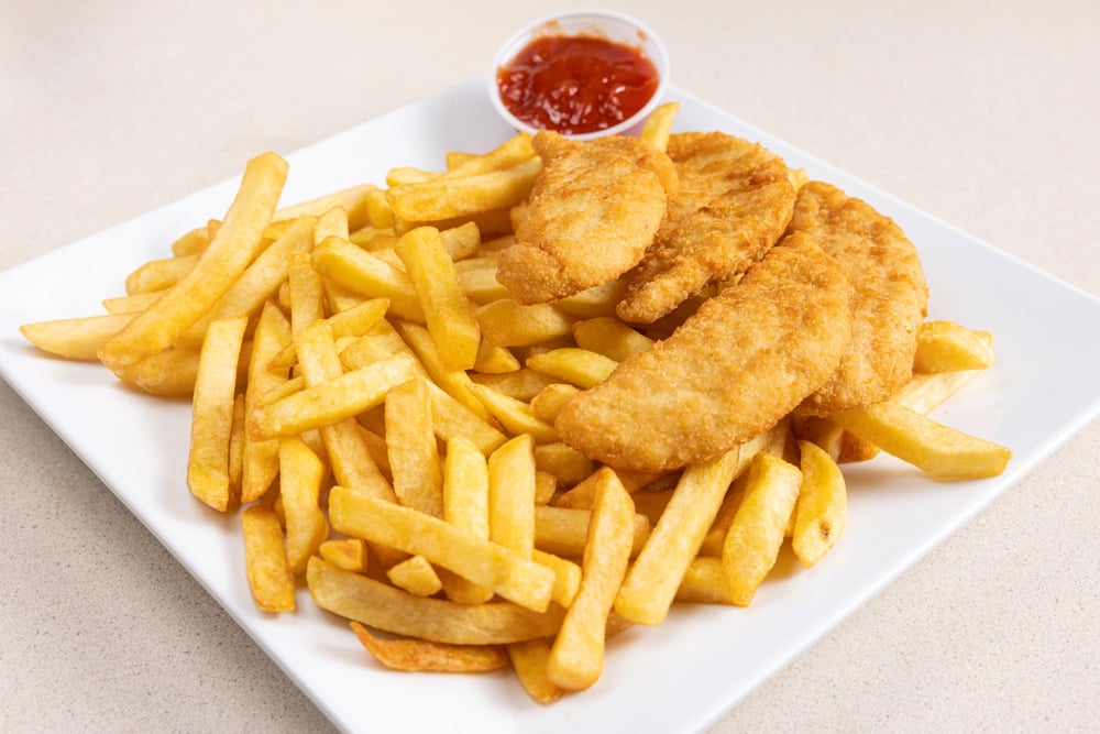Chicken Fingers with French Fries