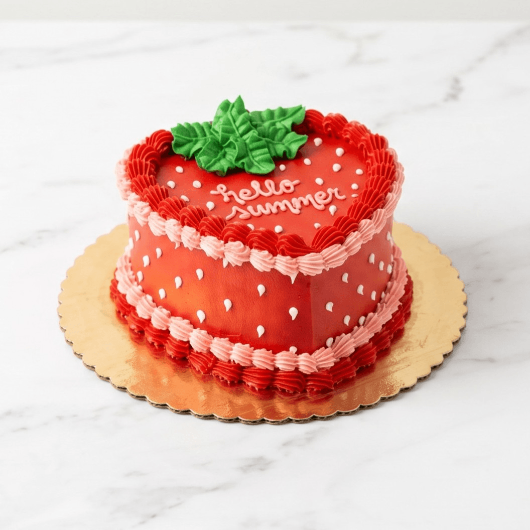 Hello Summer Strawberry Bavarian Cake