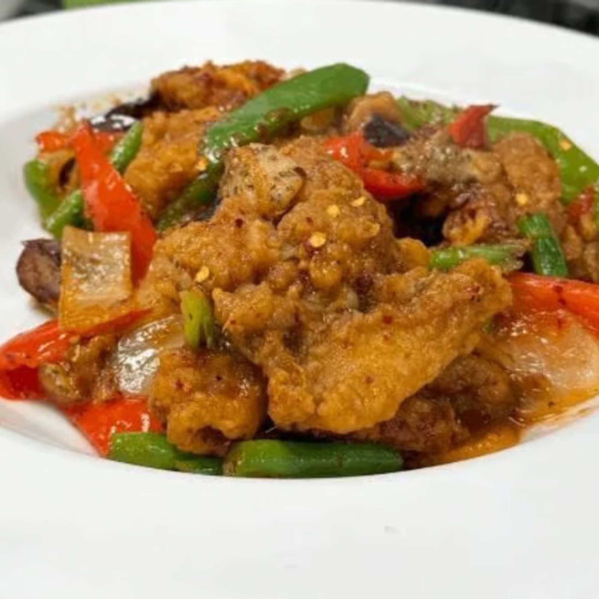 Spicy Catfish with Eggplant