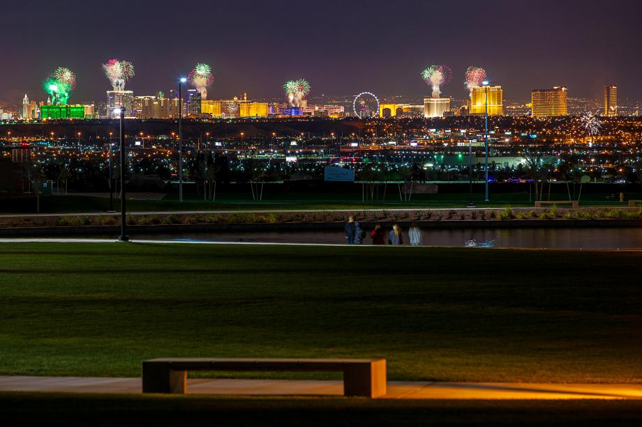 Stunning Las Vegas views can be seen from Cadence's Central Park